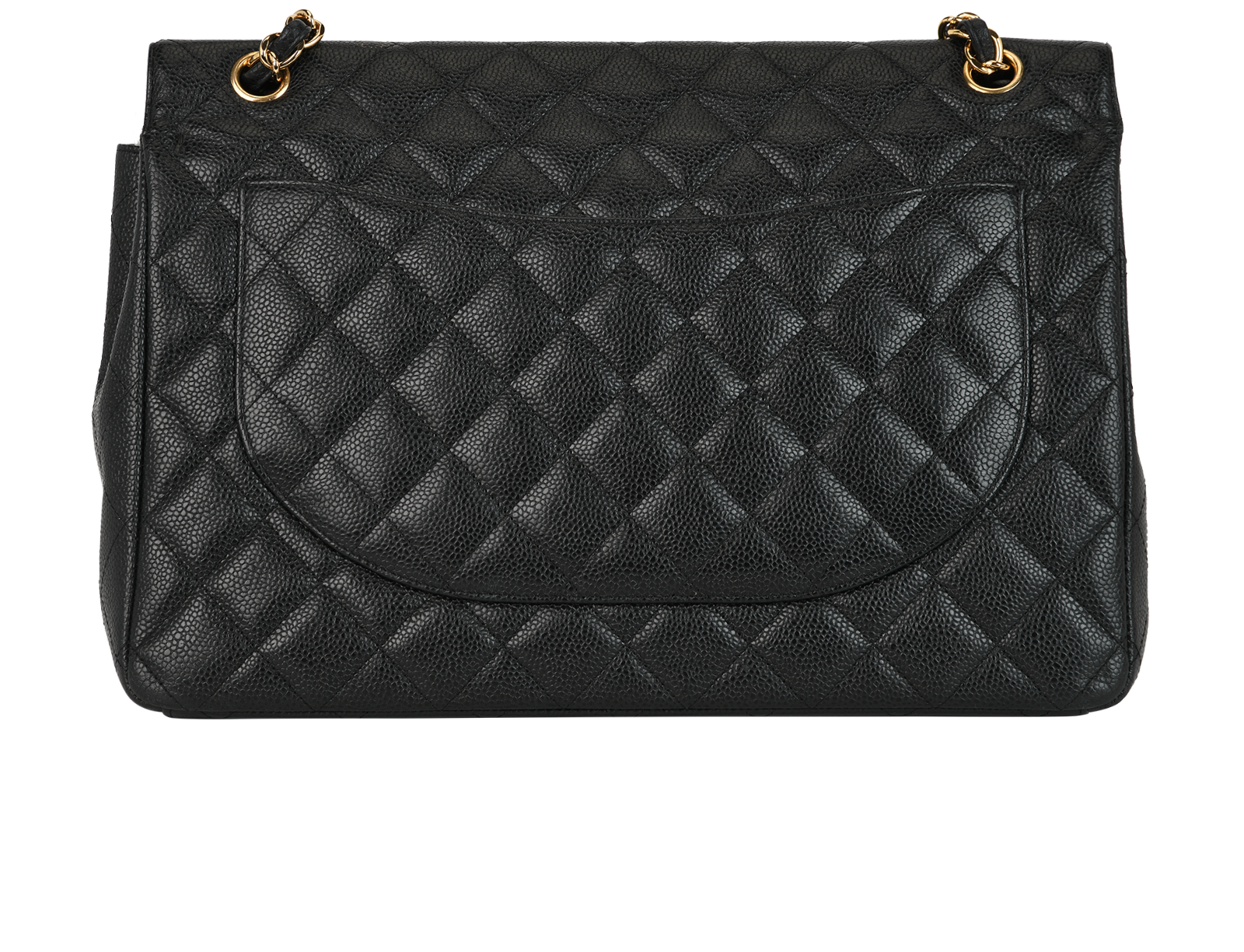 Maxi Flap, &pound;3,900, Handbags, Black, Caviar Leather, Back view